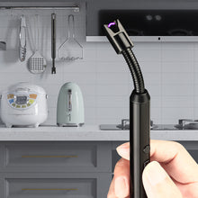 Load image into Gallery viewer, 360 Degree Hose Lighters USB Electric Rechargeable Long Kitchen Lighter For Stove Windproof LED Plasma Arc Flameless Candle
