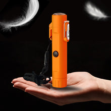 Load image into Gallery viewer, Camping USB Lighter Outdoor Compass Waterproof Electric Double Arc Windproof Portable Torch Lighting Survival Ignition Tool
