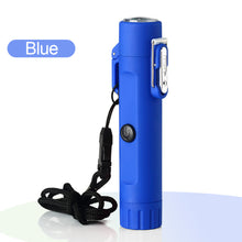 Load image into Gallery viewer, Camping USB Lighter Outdoor Compass Waterproof Electric Double Arc Windproof Portable Torch Lighting Survival Ignition Tool
