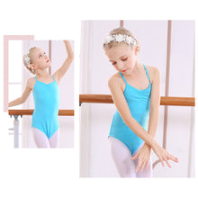 Load image into Gallery viewer, Children's Dance Costume Sleeveless Suspender Jumpsuit Closed Crotch Dance Costume Girls Summer Tight Dance Training Clothes
