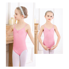 Load image into Gallery viewer, Children's Dance Costume Sleeveless Suspender Jumpsuit Closed Crotch Dance Costume Girls Summer Tight Dance Training Clothes
