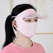 Load image into Gallery viewer, Summer Sunscreen Sunshade Face Shield Outdoor Cycling UV Resistant Sunshade Mask with Brim Lightweight Ice Silk Sunscreen Face Shield
