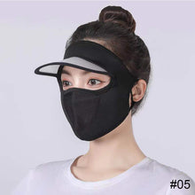 Load image into Gallery viewer, Summer Sunscreen Sunshade Face Shield Outdoor Cycling UV Resistant Sunshade Mask with Brim Lightweight Ice Silk Sunscreen Face Shield
