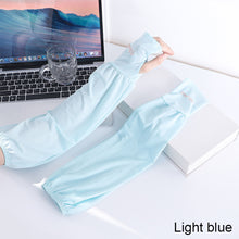 Load image into Gallery viewer, Summer Ice Silk Sunscreen Sleeves Cycling Driving Ultraviolet-proof Sleeves Loose Sunscreen Sleeves Arm Sleeves for Women
