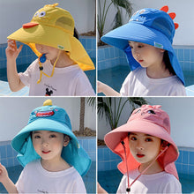 Load image into Gallery viewer, Children's Sunshade Hat Boys Girls Sunscreen Hat UV Resistant Comfortable Breathable Outdoor Sunscreen Hat
