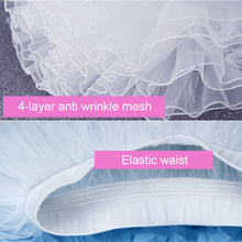 Load image into Gallery viewer, Girls' Fluffy Four Layer Gauze Short Skirt Dance Half Skirt Fluffy Skirt Soft Elastic Half Skirt Dance Costume
