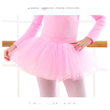 Load image into Gallery viewer, Girls' Fluffy Four Layer Gauze Short Skirt Dance Half Skirt Fluffy Skirt Soft Elastic Half Skirt Dance Costume
