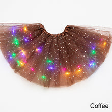 Load image into Gallery viewer, Children's LED Glowing Skirt Fluffy Skirt Soft Elastic Half Skirt Multicolored Glow Mesh Skirt for Girls
