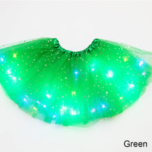 Load image into Gallery viewer, Children's LED Glowing Skirt Fluffy Skirt Soft Elastic Half Skirt Multicolored Glow Mesh Skirt for Girls
