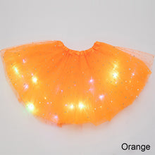 Load image into Gallery viewer, Children's LED Glowing Skirt Fluffy Skirt Soft Elastic Half Skirt Multicolored Glow Mesh Skirt for Girls
