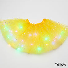 Load image into Gallery viewer, Children's LED Glowing Skirt Fluffy Skirt Soft Elastic Half Skirt Multicolored Glow Mesh Skirt for Girls
