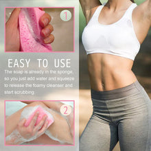 Load image into Gallery viewer, Aromatherapy Body Sponge Firming Smoothing Body Skin Slimming Shaping Body Cleaning Shower Sponge
