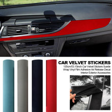 Load image into Gallery viewer, 135cm/53.15inch Car Velvet Stickers Suede Wrap Vinyl Film Adhesive Air Release Decal Interior Exterior Accessories
