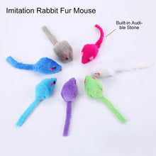 Load image into Gallery viewer, Furry Plush Cat Toy Soft Solid Interactive Mice Mouse Toys For Funny Kitten Pet Cats Playing Scratch Training Game Supplies

