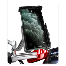 Load image into Gallery viewer, Outdoor Shockproof Riding Bracket Electric Vehicle Bicycle Motorcycle 360 Rotating Aluminum Alloy Mobile Phone Bracket
