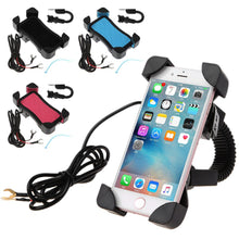 Load image into Gallery viewer, Motorcycle Scooter with USB Rechargeable Car Charging Source Navigation GPS Mobile Phone Bracket Motorcycle Charging Bracket
