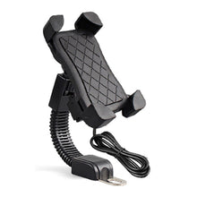 Load image into Gallery viewer, Motorcycle Scooter with USB Rechargeable Car Charging Source Navigation GPS Mobile Phone Bracket Motorcycle Charging Bracket
