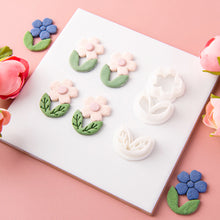 Load image into Gallery viewer, Flower Leaves Polymer Clay Earring Cutter Cutting Mold DIY Plants Earrings Jewelry Pendant Embossing Making Tool
