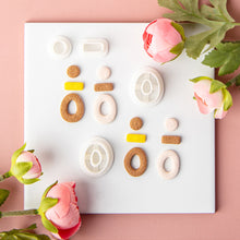 Load image into Gallery viewer, 5pcs/set Geometry Polymer Clay Earring Cutter Cutting Mold Set DIY French Style Earrings Jewelry Pendant Embossing Making Tool
