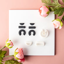 Load image into Gallery viewer, Heart Geometry Polymer Clay Earring Cutter Cutting Mold Set DIY French Style Earrings Jewelry Pendant Embossing Making Tool
