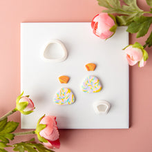 Load image into Gallery viewer, Heart Geometry Polymer Clay Earring Cutter Cutting Mold Set DIY French Style Earrings Jewelry Pendant Embossing Making Tool
