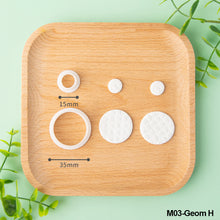 Load image into Gallery viewer, Flower Round Geometry Polymer Clay Earring Cutter Cutting Mold Set DIY French Style Earrings Jewelry Pendant Embossing Making Tool
