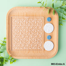 Load image into Gallery viewer, Acrylic DIY Polymer Clay Texture Stamp Pad Embossing Art Clay Pottery Ceramic Stencils Earring Jewelry Flower/Leaf Pattern Template Mould
