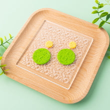 Load image into Gallery viewer, Acrylic DIY Polymer Clay Texture Stamp Pad Embossing Art Clay Pottery Ceramic Stencils Earring Jewelry Flower/Leaf Pattern Template Mould
