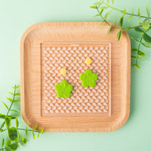 Load image into Gallery viewer, Acrylic DIY Polymer Clay Texture Stamp Pad Embossing Art Clay Pottery Ceramic Stencils Earring Jewelry Flower/Leaf Pattern Template Mould
