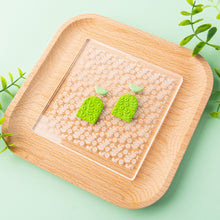 Load image into Gallery viewer, Acrylic DIY Polymer Clay Texture Stamp Pad Embossing Art Clay Pottery Ceramic Stencils Earring Jewelry Flower/Leaf Pattern Template Mould
