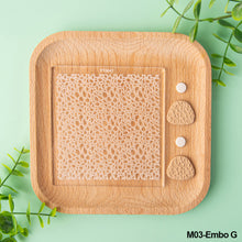 Load image into Gallery viewer, Acrylic DIY Polymer Clay Texture Stamp Pad Embossing Art Clay Pottery Ceramic Stencils Earring Jewelry Flower/Leaf Pattern Template Mould
