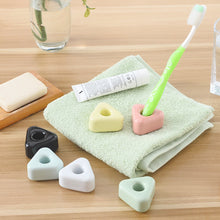 Load image into Gallery viewer, Creative Bathroom Ceramic Toothbrush Holder Portable Mini Macaron Colors Brush Stand Shelf Base Storage Rack Bathroom Tool
