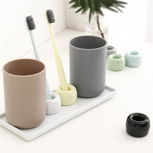 Load image into Gallery viewer, Creative Bathroom Ceramic Toothbrush Holder Portable Mini Macaron Colors Brush Stand Shelf Base Storage Rack Bathroom Tool
