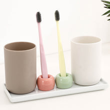 Load image into Gallery viewer, Creative Bathroom Ceramic Toothbrush Holder Portable Mini Macaron Colors Brush Stand Shelf Base Storage Rack Bathroom Tool
