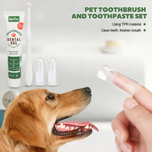 Load image into Gallery viewer, Pet Cat Dog Toothbrush and Toothpaste Set for Teeth Cleaning Beet/Vanilla Toothpaste Finger Toothbrush Tongue Cleaning Pet Accessories
