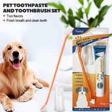 Load image into Gallery viewer, Pet Cat Dog Toothbrush and Toothpaste Set for Teeth Cleaning Beet/Vanilla Toothpaste Finger Toothbrush Tongue Cleaning Pet Accessories
