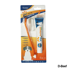 Load image into Gallery viewer, Pet Cat Dog Toothbrush and Toothpaste Set for Teeth Cleaning Beet/Vanilla Toothpaste Finger Toothbrush Tongue Cleaning Pet Accessories
