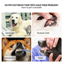 Load image into Gallery viewer, 3pcs/set Pet Oral Cleaning Toothbrush Dog Cat Dental Care Cleaning Brush Soft Silicone Tooth Brush Bad Breath Teeth Care Tool Tongue Brush
