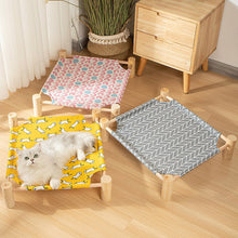 Load image into Gallery viewer, Pet Hammock Durable Cat Bed Four Seasons Universal Removable Washable Solid Wood Kennel Litter Dog Rabbit Pet House Supplies
