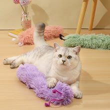 Load image into Gallery viewer, Cat Plush Strip Pillow with Catnip Caterpillar Shape Cat Teaser Toys Ringing Paper Pet Kitten Companion Toy
