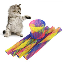 Load image into Gallery viewer, 10pcs Cat Spring Toy Funny Jumping Catcting Toy Pet Colorful Interactive Telescopic Tube Flexible Spiral Spring Cat Teething Chewing Toy
