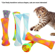 Load image into Gallery viewer, 10pcs Cat Spring Toy Funny Jumping Catcting Toy Pet Colorful Interactive Telescopic Tube Flexible Spiral Spring Cat Teething Chewing Toy
