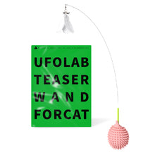 Load image into Gallery viewer, Cat Hedgehog Shpe Corner Brush with Teaser Wand Pet Massage Self Groomer Comb Brush Cat Rubs the Face with a Tickling Comb Cat Supplies
