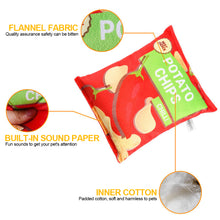 Load image into Gallery viewer, Dog Simulated Potota Chips Training Toy with Ringing Paper Pets Entertainment Stuffed Pillow Simulated Food Interactive Chewing Toys
