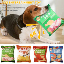 Load image into Gallery viewer, Dog Simulated Potota Chips Training Toy with Ringing Paper Pets Entertainment Stuffed Pillow Simulated Food Interactive Chewing Toys
