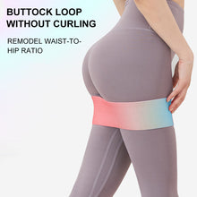 Load image into Gallery viewer, Gradient Elastic Yoga Belt Fitness Squat Leg Resistance Belt Anti-Slip Buttock Abuse Ring Pilates Sports Beautiful Hip Ring
