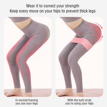 Load image into Gallery viewer, Gradient Elastic Yoga Belt Fitness Squat Leg Resistance Belt Anti-Slip Buttock Abuse Ring Pilates Sports Beautiful Hip Ring
