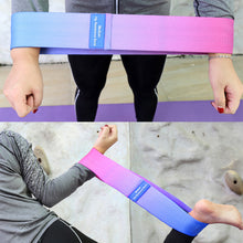Load image into Gallery viewer, Gradient Squat Yoga Pilates Resistance Belt High Elastic Cotton Beautiful Buttock Lifting Band Indoor Fitness Rally Circle
