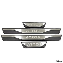 Load image into Gallery viewer, 4Pcs/Set Car Auto Door Sill Pedal Welcome Scuff Plate Cover Accessories Stainless Steel + ABS For BYD ATTO 3 YUAN Plus
