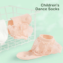 Load image into Gallery viewer, Children's Dance Lace Lace Socks Sweat-Absorbing Breathable Anti-Odor Cotton Socks Girls Ballet Latin Dance Socks
